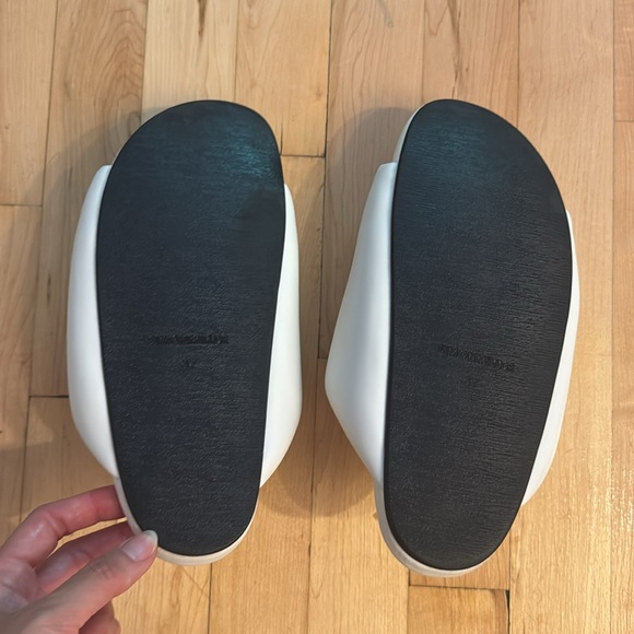 Simon Miller White Leather Bubble Slide Sandals 37 - Picture 2 of 2